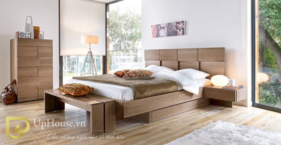 Mẫu giường ngủ gỗ đẹp U38