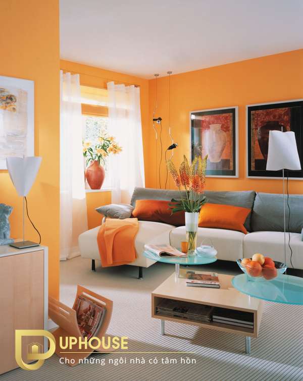 Cách phối màu sơn phòng khách hiện đại 03